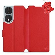 Kožené Mobiwear flip pro Honor 70 - červené - L_RDS - Phone Case