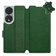 Kožené Mobiwear flip pro Honor 70 - zelené - L_GRS - Phone Case