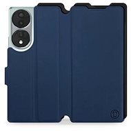 Mobiwear Soft Touch flip pro Honor 70 - modré & černé - Phone Case