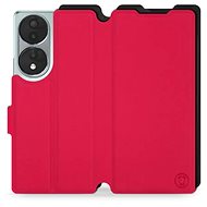 Mobiwear Soft Touch flip pro Honor 70 - rudé & černé - Phone Case