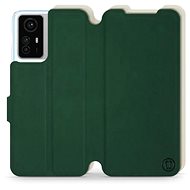 Mobiwear Soft Touch flip pro Xiaomi Redmi Note 12S - zelené & béžové - Phone Case