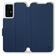 Mobiwear Soft Touch flip pro Xiaomi Redmi Note 12S - modré & béžové - Phone Case