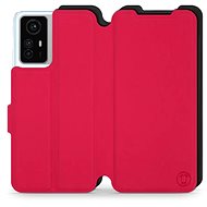 Mobiwear Soft Touch flip pro Xiaomi Redmi Note 12S - rudé & černé - Phone Case