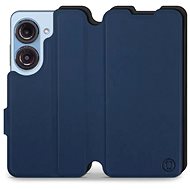 Mobiwear Soft Touch flip pro Asus Zenfone 10 - Modré & Černé - Phone Case