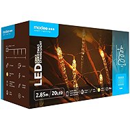 Modee Lighting LED Christmas light string C2013, 20 LEDs, 2.85 m, 3 × AA, warm white, icicle-style - Christmas Lights