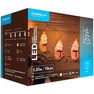 Modee Lighting LED Christmas light string C1012, 10 LEDs, 1.35m, 2 × AA, warm white, snowman - Christmas Lights
