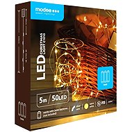 Modee Lighting LED vánoční řetěz C1010 50 LED 5m 3 × AA teplá bílá - Christmas Lights