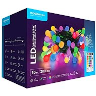 Modee Lighting LED Christmas light string C2024, 200 LEDs, 20m, RGB berries + remote control - Christmas Lights