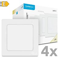 Modee Lightning LED Ceiling Panel Square, 6W 4000K White, 660lm, 4 pcs - LED Panel