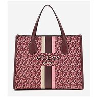 GUESS Silvana G Cube Logo Handbag Vínová - Handbag