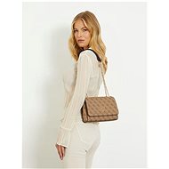 GUESS Noelle 4G Logo Crossbody Cognac - Handbag