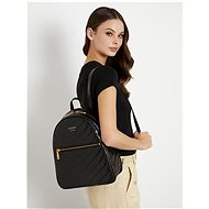GUESS Vikky Patent Leather Logo Backpack Black - Backpack