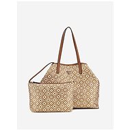 GUESS Vikky Raffia Handbag Brown - Handbag