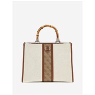 GUESS Handbag Kerima Bamboo natural/latte with logo - Handbag