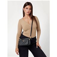 GUESS Handbag Noeele DBL Pouch Crossbody black with logo - Handbag