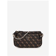 GUESS Handbag Noelle double pouch crossbody brown - Handbag