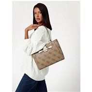 GUESS Handbag Nolana Noel Tote latte with logo - Handbag