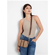 GUESS Handbag Noreen Camera Crossbody latte with logo - Handbag