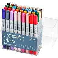COPIC Ciao Double Sided Brush Chisel 36 pcs basic D - Marker