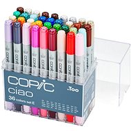 COPIC Ciao Double Sided Brush Chisel 36 pcs basic E - Marker