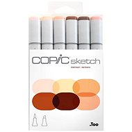COPIC Sketch double-sided Brush Chisel 6 pcs skin tones - Marker