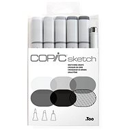 COPIC Sketch double-sided Brush Chisel 5+1 pcs sketching grey - Marker