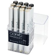 COPIC Sketch double-sided Brush Chisel 12 pcs grey Warm - Marker