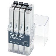 COPIC Classic double-sided Fine Chisel 12 pcs grey Toner - Marker