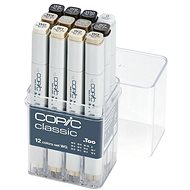 COPIC Classic double-sided Fine Chisel 12 pcs grey Warm - Marker