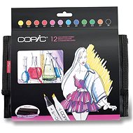 COPIC Classic double-sided Fine Chisel 12 pcs clear tones in pencil case - Marker