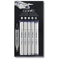 COPIC Classic double-sided Fine Chisel 5 pcs grey - Marker