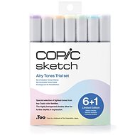 COPIC Sketch double-sided Brush Chisel 6+1 pcs airy tones - Marker