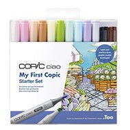 COPIC Ciao Reversible Brush Chisel 10+2 pcs Starter Set with Accessories - Marker