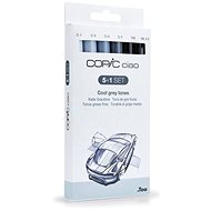 COPIC Ciao double-sided Brush Chisel 5+1 pcs grey Cool - Marker