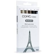 COPIC Ciao Reversible Brush Chisel 5+1 pcs grey Warm - Marker