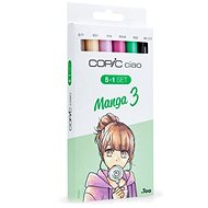 COPIC Ciao Double Sided Brush Chisel 5+1 pcs Manga 3 - Marker