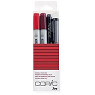 COPIC Ciao Reversible Brush Chisel 2+2 pcs Doodle Kit red - Marker
