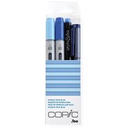 COPIC Ciao Reversible Brush Chisel 2+2 pcs Doodle Kit blue - Marker