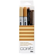 COPIC Ciao Reversible Brush Chisel 2+2 pcs Doodle Kit brown - Marker