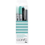 COPIC Ciao Reversible Brush Chisel 2+2 pcs Doodle Kit turquoise - Marker