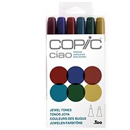 COPIC Ciao double-sided Brush Chisel 6 pcs jewel tones - Marker