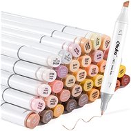 OHUHU double-sided Fine Chisel 36 pcs facial + blender - Markers