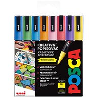 UNI Posca 3M, 8 db, csillogó - Filctoll készlet