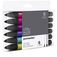 WINSOR NEWTON double-sided Fine Chisel 6 pcs Rich tones - Marker