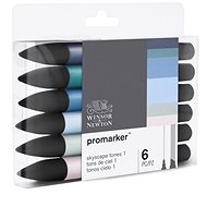 WINSOR NEWTON double-sided Fine Chisel 6 pcs Skyscape - Marker
