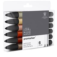 WINSOR NEWTON double-sided Fine Chisel 6 pcs Earth tones - Marker