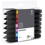 WINSOR NEWTON double-sided Fine Chisel 12+1 pcs basic - Marker