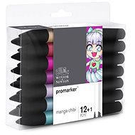 WINSOR NEWTON reversible Fine Chisel 12+1 pcs Manga Chibi - Marker