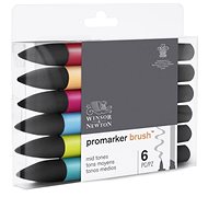 WINSOR NEWTON double-sided Brush Chisel 6 pcs Mid tones - Marker