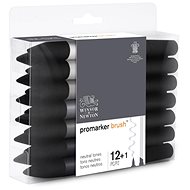 WINSOR NEWTON double-sided Brush Chisel 12+1 pcs Neutral tones - Marker